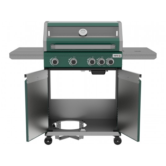 GRILL GAZ. OKAYA 4+1, 14,2KW, ZIELONY -zdjęcie numer 11
