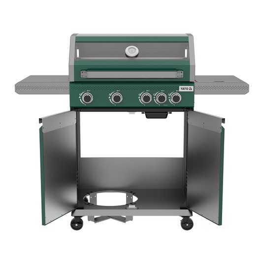 GRILL GAZ. OKAYA 4+1, 14,2KW, ZIELONY -zdjęcie numer 11