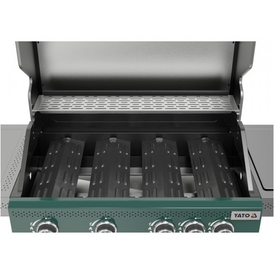 GRILL GAZ. OKAYA 4+1, 14,2KW, ZIELONY -zdjęcie numer 3