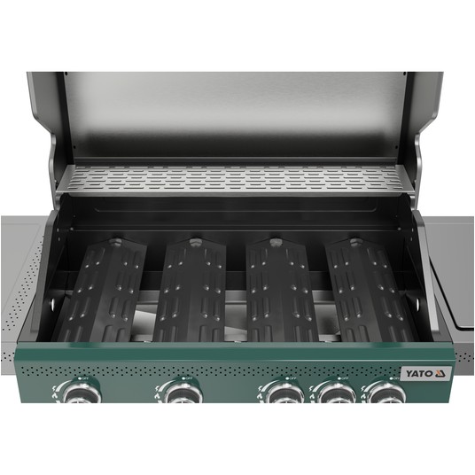 GRILL GAZ. OKAYA 4+1, 14,2KW, ZIELONY -zdjęcie numer 3