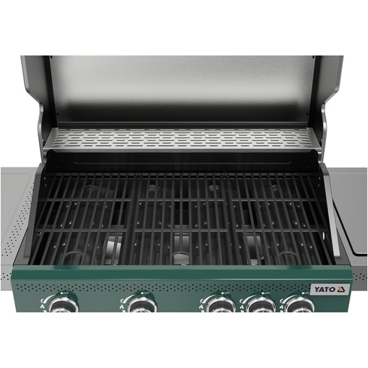 GRILL GAZ. OKAYA 4+1, 14,2KW, ZIELONY -zdjęcie numer 4