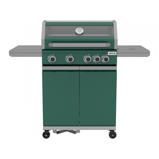 GRILL GAZ. OKAYA 4+1, 14,2KW, ZIELONY -zdjęcie numer 7