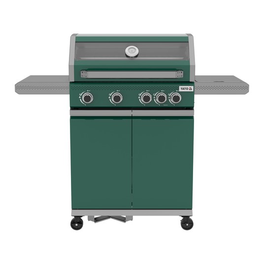 GRILL GAZ. OKAYA 4+1, 14,2KW, ZIELONY -zdjęcie numer 7