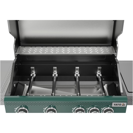 GRILL GAZ. OKAYA 4+1, 14,2KW, ZIELONY -zdjęcie numer 2