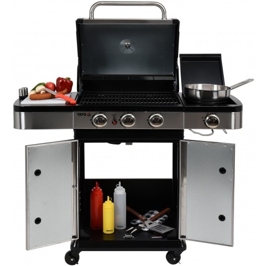 GRILL GAZOWY 3+1 STAL NIERDZEWNA 11,2KW -zdjęcie numer 14