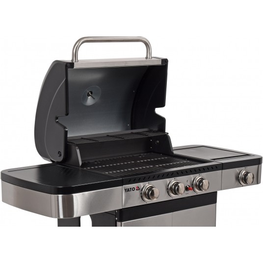 GRILL GAZOWY 3+1 STAL NIERDZEWNA 11,2KW -zdjęcie numer 3