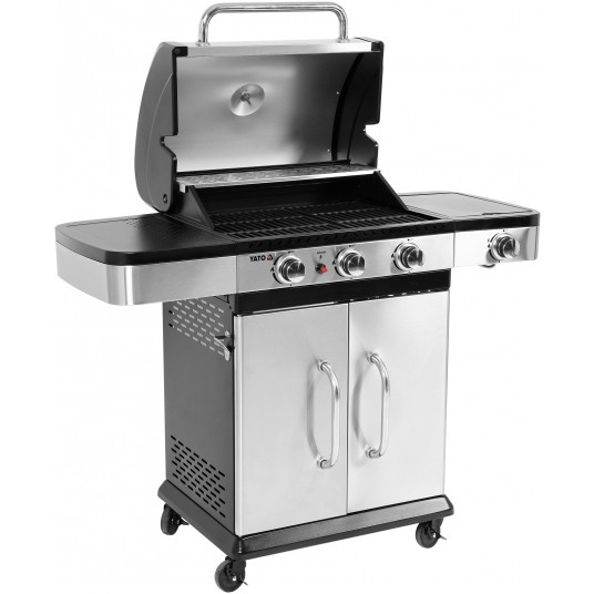 GRILL GAZOWY 3+1 STAL NIERDZEWNA 11,2KW -zdjęcie numer 1