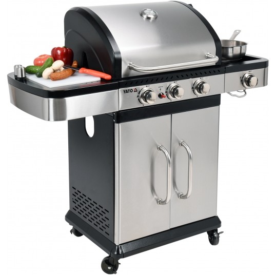 GRILL GAZOWY 3+1 STAL NIERDZEWNA 11,2KW -zdjęcie numer 15