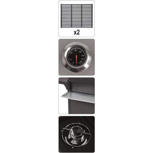 GRILL GAZOWY 3+1 STAL NIERDZEWNA 12,8 KW -zdjęcie numer 11