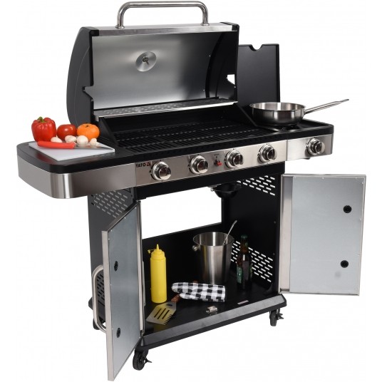 GRILL GAZOWY 4+1 STAL NIERDZEWNA 14,2KW -zdjęcie numer 24