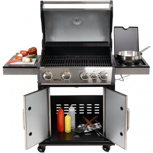 GRILL GAZOWY 4+1 STAL NIERDZEWNA 16KW -zdjęcie numer 10