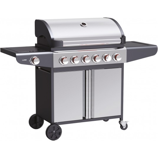 GRILL GAZOWY 6+1 STAL NIERDZEWNA 18,2KW -zdjęcie numer 1