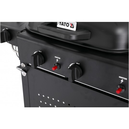 GRILL GAZOWY ASAHI 2+2, 5KW, 3W1 -zdjęcie numer 2