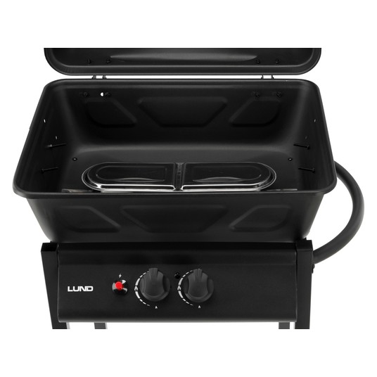 GRILL GAZOWY BAVEN, 2 PALNI 5,5KW CZARNY -zdjęcie numer 8