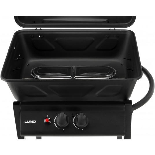 GRILL GAZOWY BAVEN, 2 PALNI 5,5KW CZARNY -zdjęcie numer 9