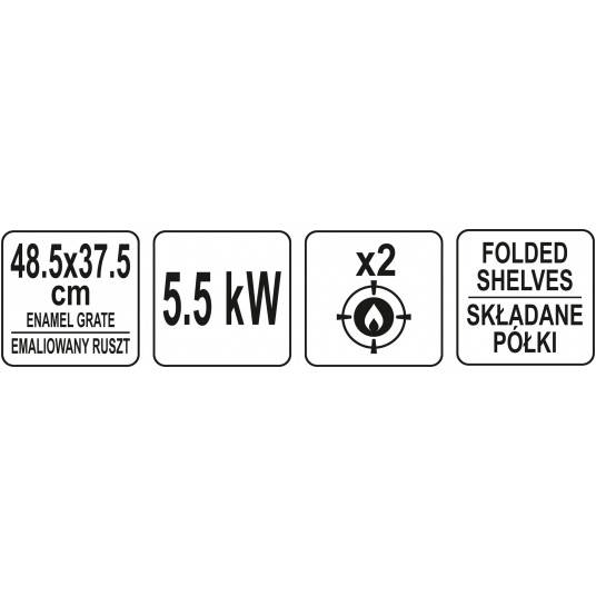 GRILL GAZOWY BAVEN 2 PALNIKI, 5,5KW -zdjęcie numer 15