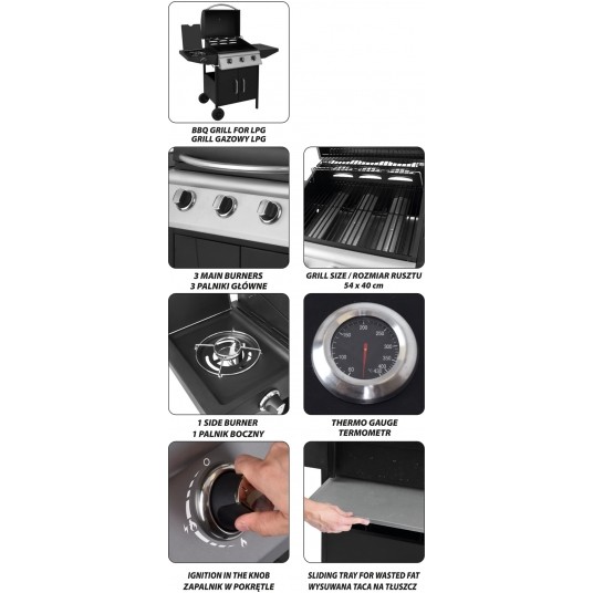 GRILL GAZOWY LOVON 3+1 -zdjęcie numer 7
