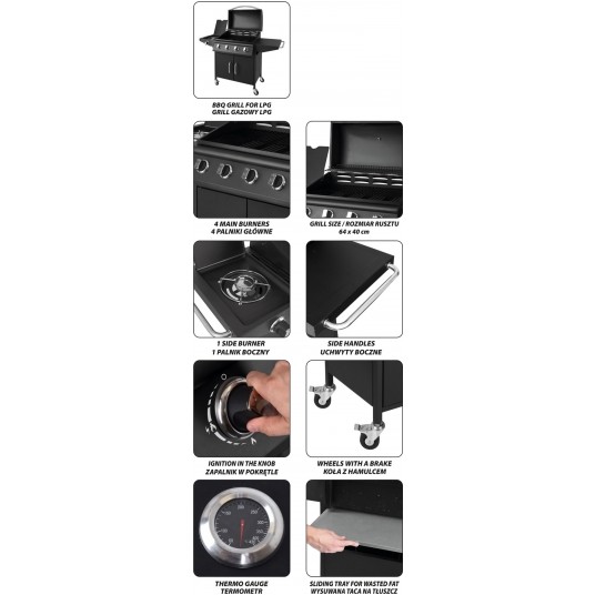 GRILL GAZOWY LOVON 4+1 -zdjęcie numer 8