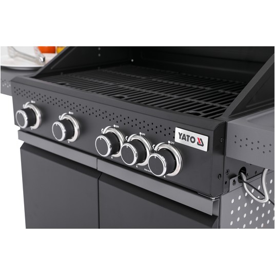 GRILL GAZOWY OKAYA 4+1, 14,2KW, Z SZYBĄ -zdjęcie numer 8