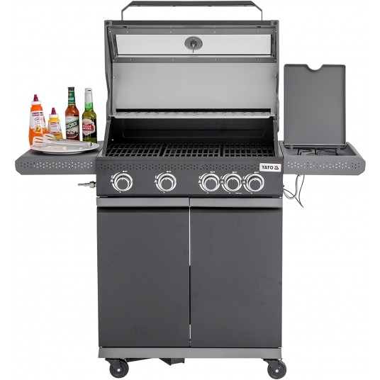 GRILL GAZOWY OKAYA 4+1, 14,5KW, Z SZYBĄ -zdjęcie numer 8