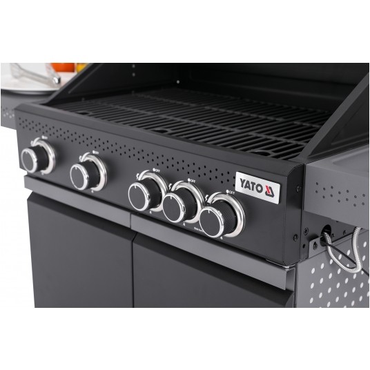 GRILL GAZOWY OKAYA 4+1, 14,5KW, Z SZYBĄ -zdjęcie numer 9