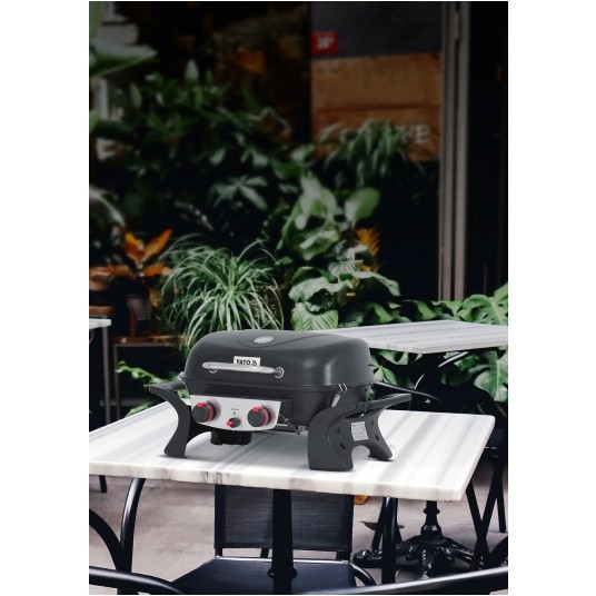 GRILL GAZOWY PRZENOŚNY YAKE,2 PALNIK 5KW -zdjęcie numer 12