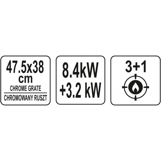 GRILL GAZOWY TORNE 3+1, 11,6KW -zdjęcie numer 10