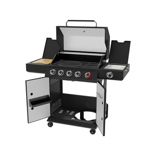 GRILL GAZOWY YATO 5+1 19KW CZARNY -zdjęcie numer 9