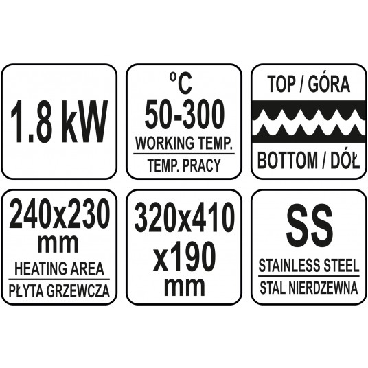 GRILL KONTAKTOWY RYFLOWANY 32CM -zdjęcie numer 5