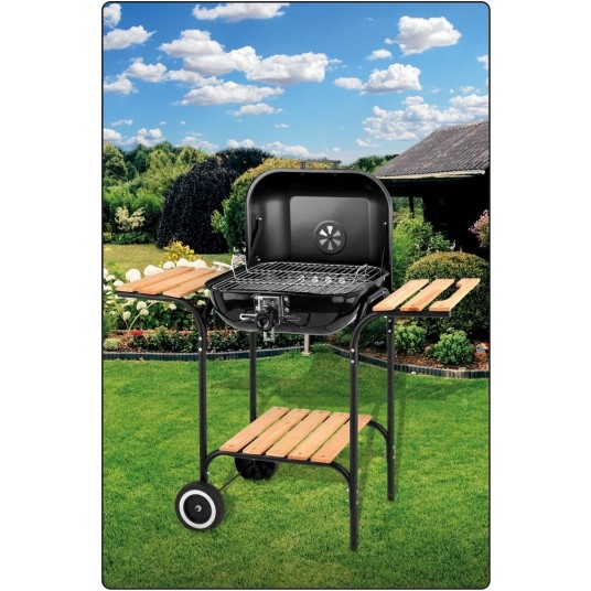 GRILL OGR. Z POKRYWĄ I PÓŁKAMI, 40X45 CM -zdjęcie numer 5