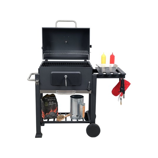 GRILL WĘGLOWY DELUXE, RUSZT 57X37CM -zdjęcie numer 7