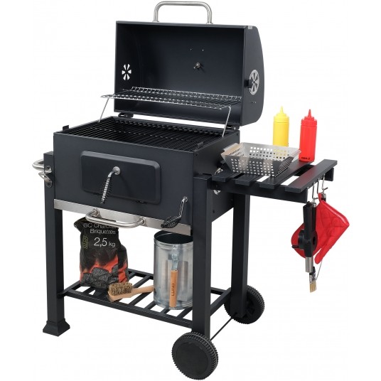 GRILL WĘGLOWY DELUXE, RUSZT 57X37CM -zdjęcie numer 14