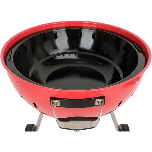 GRILL WĘGLOWY OKRĄGŁY 54CM CZERWONY -zdjęcie numer 3
