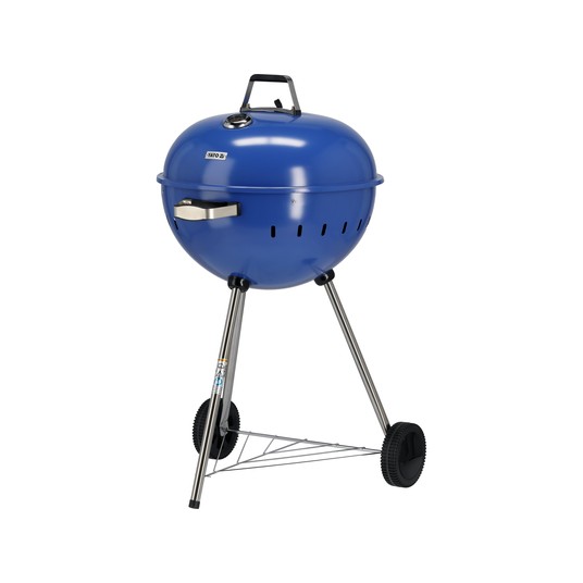 GRILL WĘGLOWY OKRĄGŁY 54CM NIEBIESKI -zdjęcie numer 6