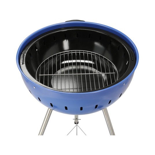 GRILL WĘGLOWY OKRĄGŁY 54CM NIEBIESKI -zdjęcie numer 2