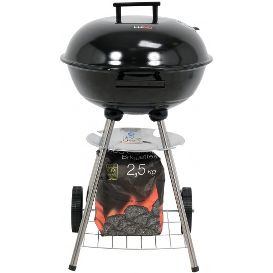 GRILL WĘGLOWY Z POKROWCEM, RUSZT 41CM -zdjęcie numer 2