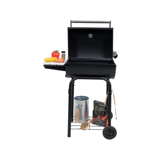 GRILL WĘGLOWY Z POKRYWĄ, RUSZT 47X34CM -zdjęcie numer 3