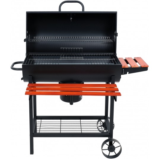 GRILL WĘGLOWY Z POKRYWĄ, RUSZT 71X34,5CM -zdjęcie numer 2