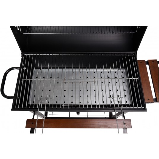 GRILL WĘGLOWY Z POKRYWĄ, RUSZT 71X34,5CM -zdjęcie numer 5