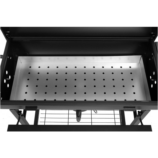 GRILL WĘGLOWY Z POKRYWĄ, RUSZT 71X35CM -zdjęcie numer 8