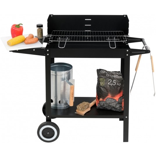 GRILL WĘGLOWY Z PÓŁKĄ RUSZT 48 X 26.5CM -zdjęcie numer 7