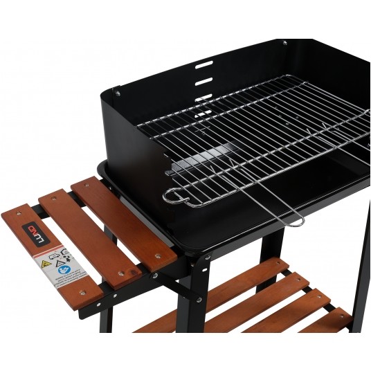 GRILL WĘGLOWY Z PÓŁKĄ, RUSZT 48X26.5CM -zdjęcie numer 6