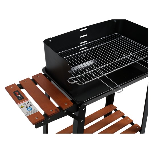 GRILL WĘGLOWY Z PÓŁKĄ, RUSZT 48X26.5CM -zdjęcie numer 6