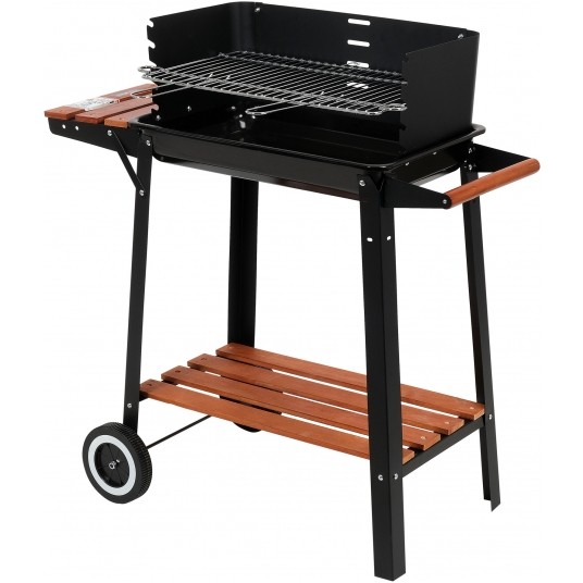 GRILL WĘGLOWY Z PÓŁKĄ, RUSZT 48X26.5CM -zdjęcie numer 1