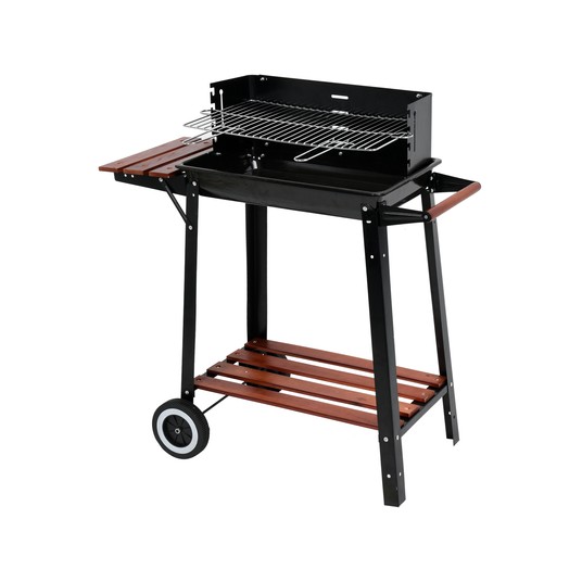GRILL WĘGLOWY Z PÓŁKĄ, RUSZT 48X28CM -zdjęcie numer 2