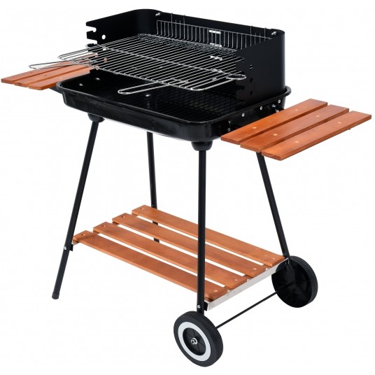 GRILL WĘGLOWY Z PÓŁKAMI, RUSZT 53*33CM -zdjęcie numer 8