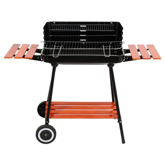 GRILL WĘGLOWY Z PÓŁKAMI, RUSZT 53X33CM -zdjęcie numer 2