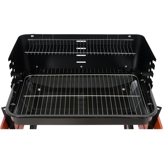 GRILL WĘGLOWY Z PÓŁKAMI, RUSZT 53X33CM -zdjęcie numer 5