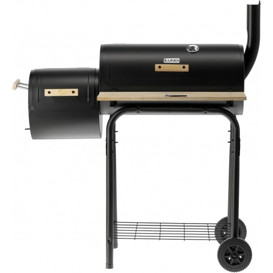 GRILL WĘGLOWY Z WĘDZARNIĄ, RUSZT 60X30CM -zdjęcie numer 3