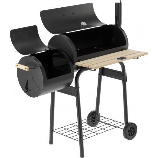 GRILL WĘGLOWY Z WĘDZARNIĄ, RUSZT 60X30CM -zdjęcie numer 2